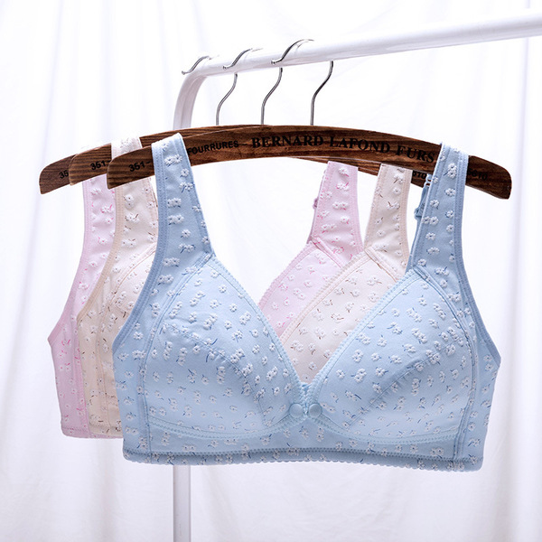 Nursing Bra Large Size Pure Cotton Front Buckle Push-Up No Steel Ring Maternity Intimates Breastfeeding Women's Thin Bra Intimates - Noyaladies